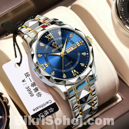BINBOND Luxury Brand Luminous Quartz Watch For Men